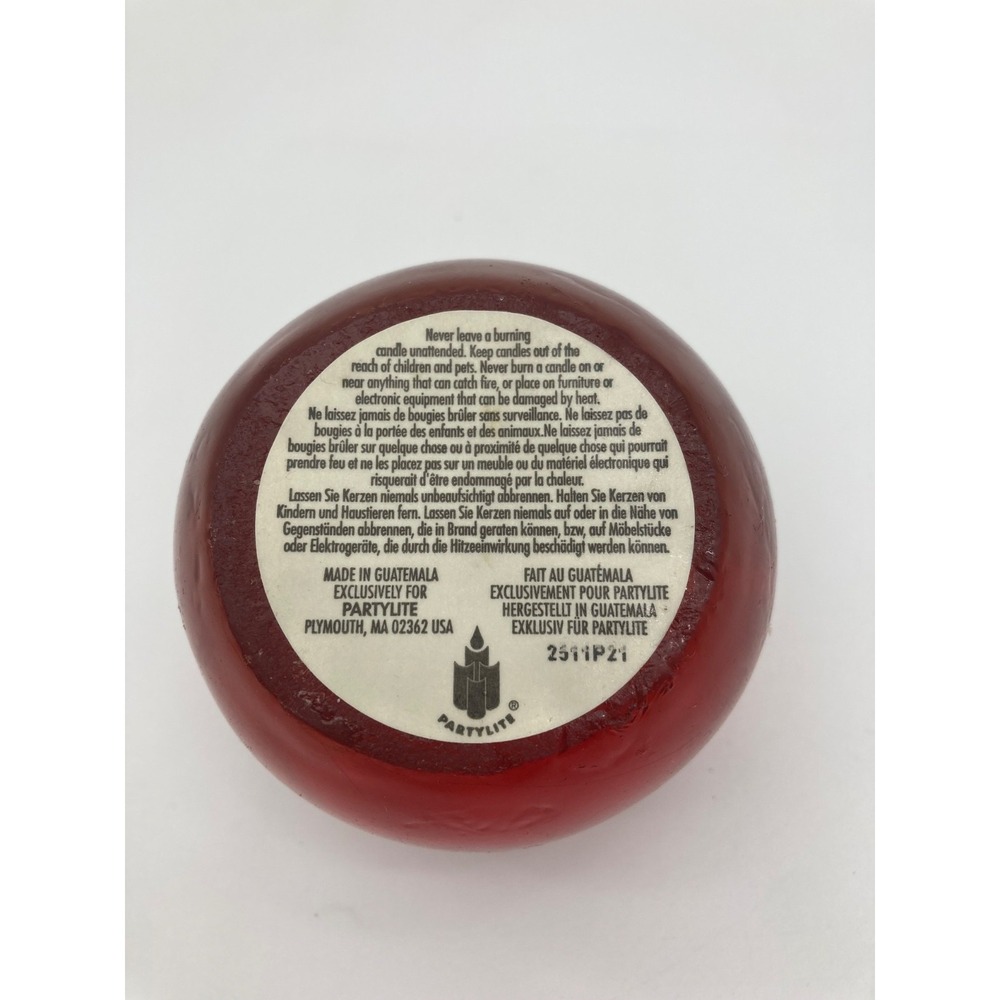 Partylite Raspberry Rapture Clear Ball Candle - Light Pink - Q38771 - Picture 8 of 10
